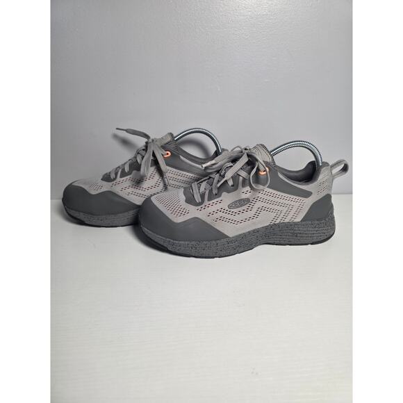 Women's 8.5 KEEN Utility Sparta II aluminum toe work shoes Drizzle/Papaya Safety - Picture 3 of 8